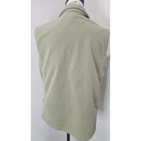 Woolrich Women's Sleeveless Fleece Full Zip Vest Aloe Green Size Large Pockets - Picture 5 of 10